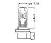 Dimensions of Osram LEDriving HL Easy H11 LED Bulbs for Fog Lights