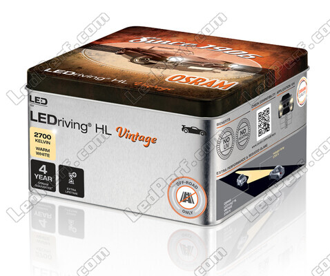 Packaging side view of the H19 Osram LEDriving® HL Vintage LED Bulbs - 64193DWVNT-2MB