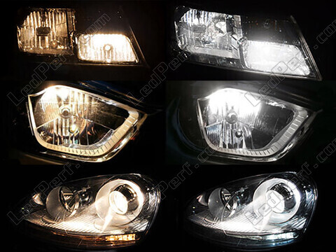 Comparison of low beam Xenon Effect of BMW Serie 3 (E36) before and after modification