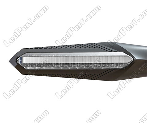 Front view of dynamic LED turn signals + brake lights for Aprilia RXV-SXV 450