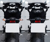 Comparative before and after installation Dynamic LED turn signals + brake lights for Honda CB 250 Two Fifty