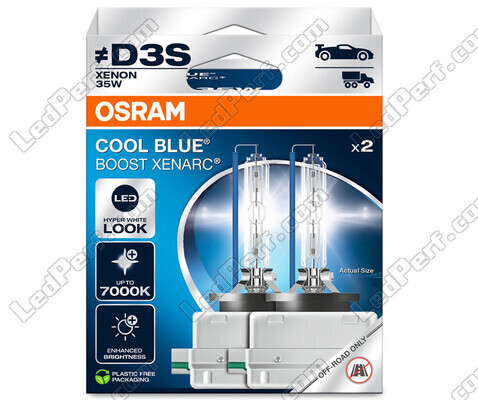 Bulbs Xenon D3S Osram Xenarc Blue Cool Boost 7000K ref: 66340CBB-2HB in packaging of 2 bulbs