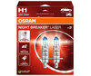 Pack of 2 Bulbs H1 Osram Night Breaker Laser + 150% - 64150NL-2HB