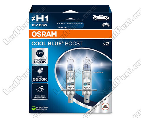 Bulbs H1 Osram Cool Blue Boost 5 500K xenon effect ref: 62150CBB-2HB in packaging of 2 bulbs