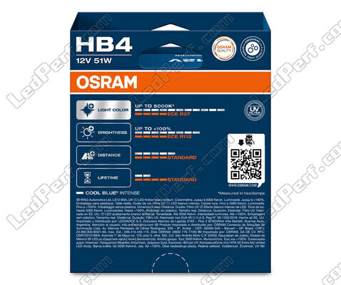 Pair of HB4 Osram Cool Blue Intense bulbs - 9006CBN-2HB